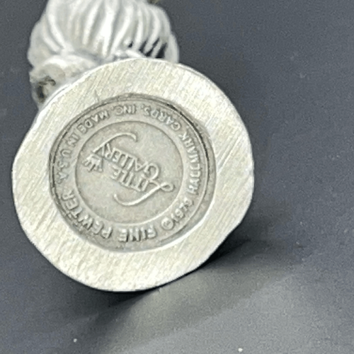 1979 Hallmark Little Gallery Girl Child Caroler Singing Pewter Figurine Vintage - Picture 7 of 7