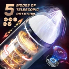 Male Masturbaters Cup Automatic Thrusting Rotating Handsfree Stroker Lubricants