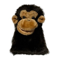 Vintage Dakin Monkey Chimpanzee Hand Puppet Brown Realistic
