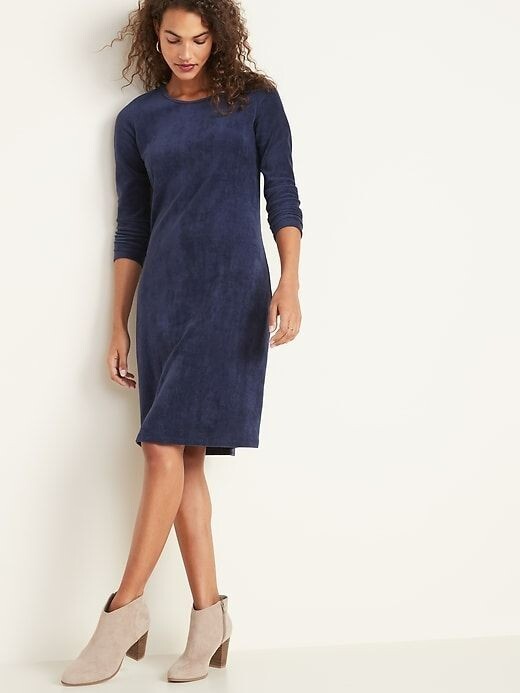 midi dress old navy Fit & Flare Smocked-Bodice Midi Dress