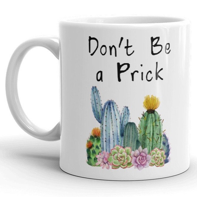 Funny Cactus Coffee Mug Don T Be A Prick Cactus Ceramic Mug 11 15 Oz Coffee Cup Ebay