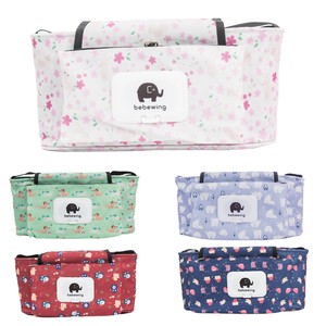 Hanging Bag Stroller Accessory Nylon Bottle Organizer Baby Carriage Storage Bag