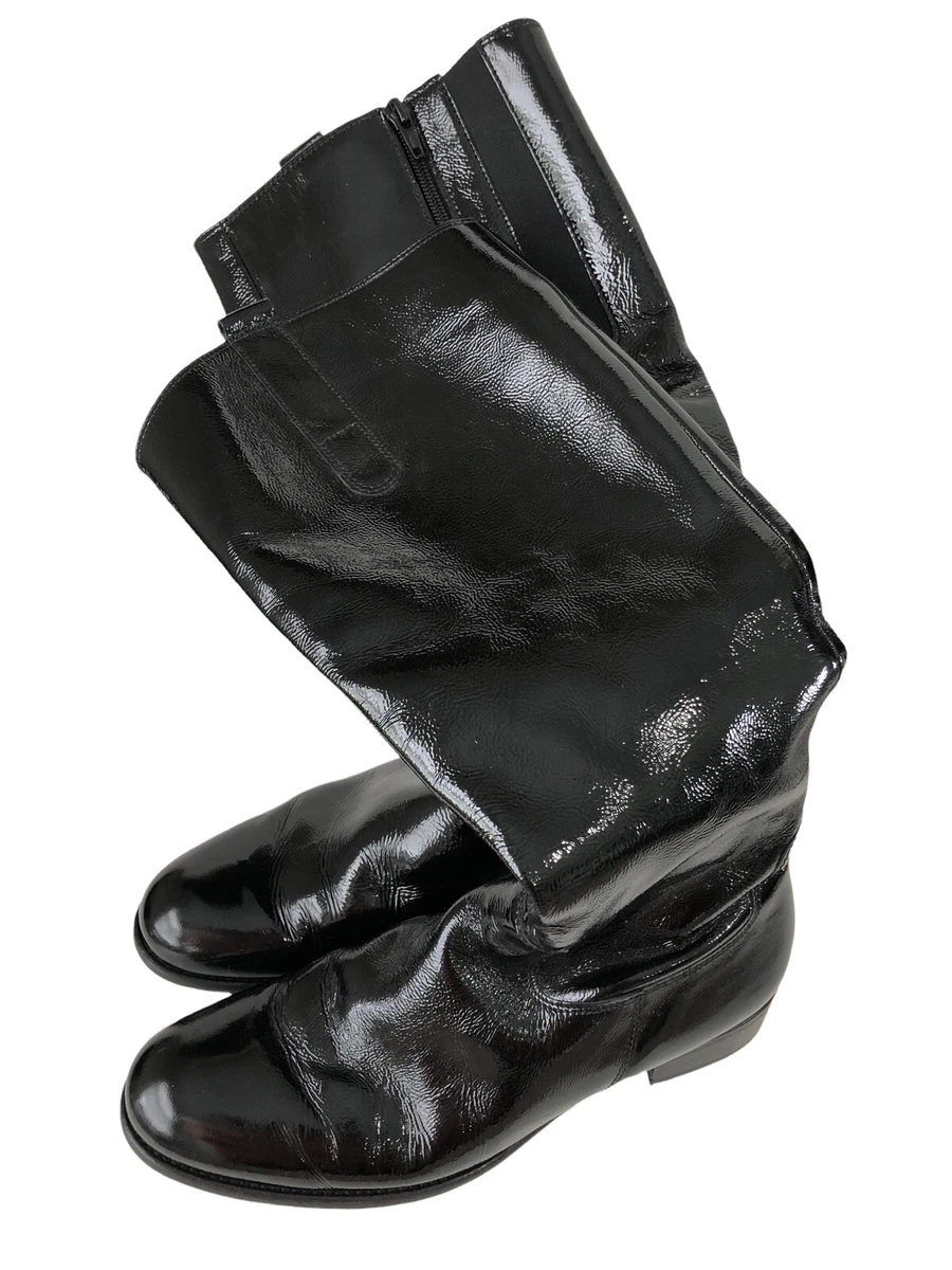 Gabor black cheap patent ankle boots