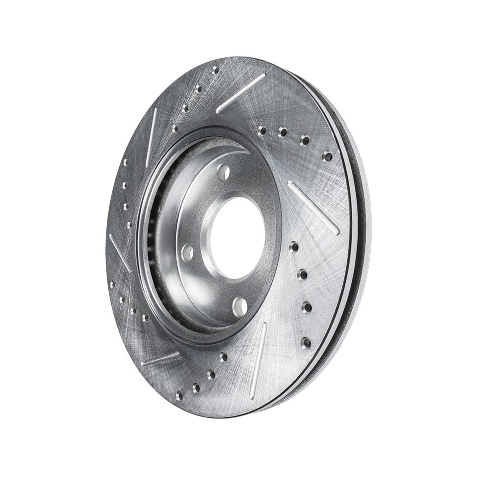 10.22 inch Front Drilled Disc Brake Rotors for 2009 2010 2011 Nissan Versa 1.6L - Image 4 of 4