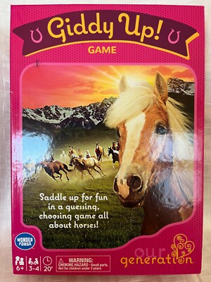 Wonder Forge Giddy Up! Game Our Generation Horse Game Age 6+ 3-4 Players