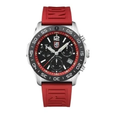 Luminox Pacific Diver XS.3155 Chrono 44mm Red Rubber Steel Quartz Men's Watch