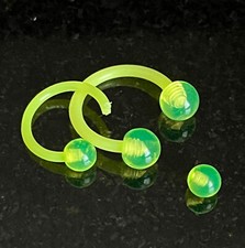 PAIR Flexible Circular Barbells Horseshoe Septum Eyebrow Nipple Tragus Ring