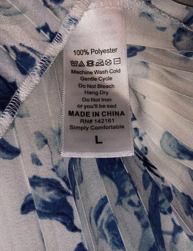 Neu mit Etikett LuLaRoe Large SCHÖNER weiß & blau Blumen Blumen JILL Faltenrock - Bild 5 von 7