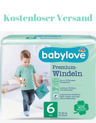 babylove Windeln Premium aktiv plus Größe 6, XXL, 15-20 kg, 32 St, Windeln Pants