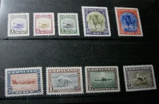 Greenland Stamp Scott# 10-18 Designs-Harp Seal & etc.1945 MH (See Note) L445
