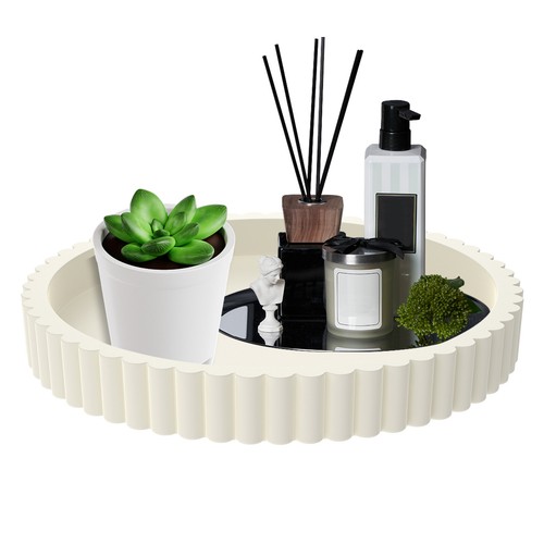 Exquisite Coffee Table Tray Resin Round Decorative Tray Versatile Coffee EWE - Picture 21 of 22