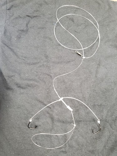 CUSTOM HAND TIED BLACKFISH SNAFU RIGS WITH 50LB LEADER & GAMAKATSU HOOKS - Picture 4 of 4