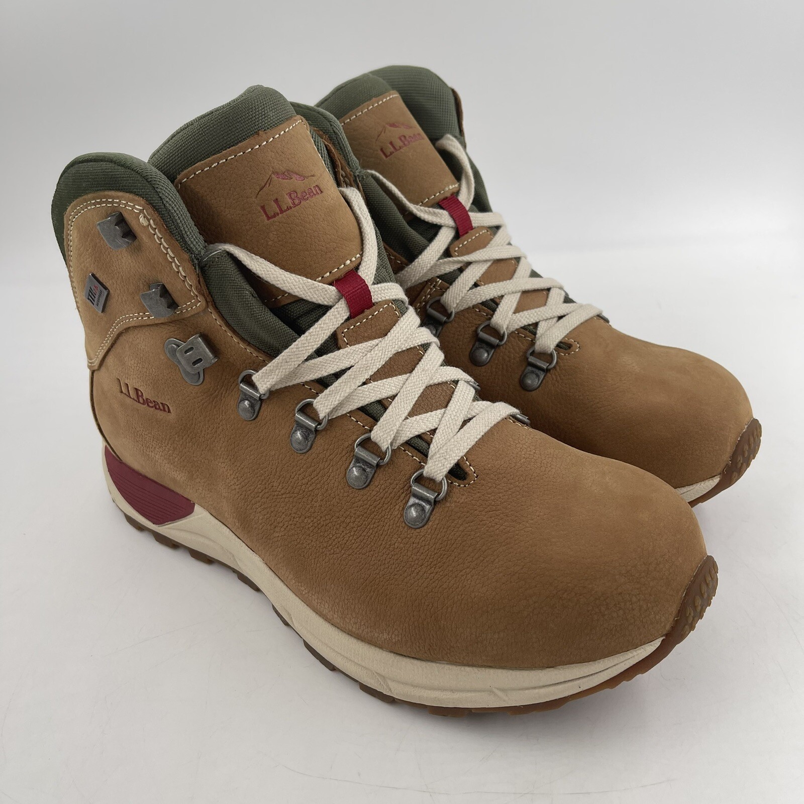 NEW! LL Bean Women’s Alpine Hiking Boots Saddle Tan Waterproof Nubuck