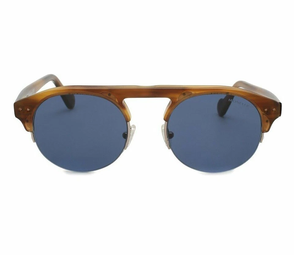 Moncler ML 0071 47V 棕色哈瓦那圆形飞行员太阳镜框 49-21-150 ML0071 — 第 2/2 张图片