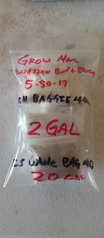 ¡10 TBSP HACE 20 GAL! REPACK Grow More 5-50-17 Hawaiian Bud & Bloom INTERIOR 420 Foto 3 de 3