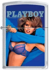Zippo "Playboy Cover" June 1987 Chrome Lighter, 1201, New in Box
