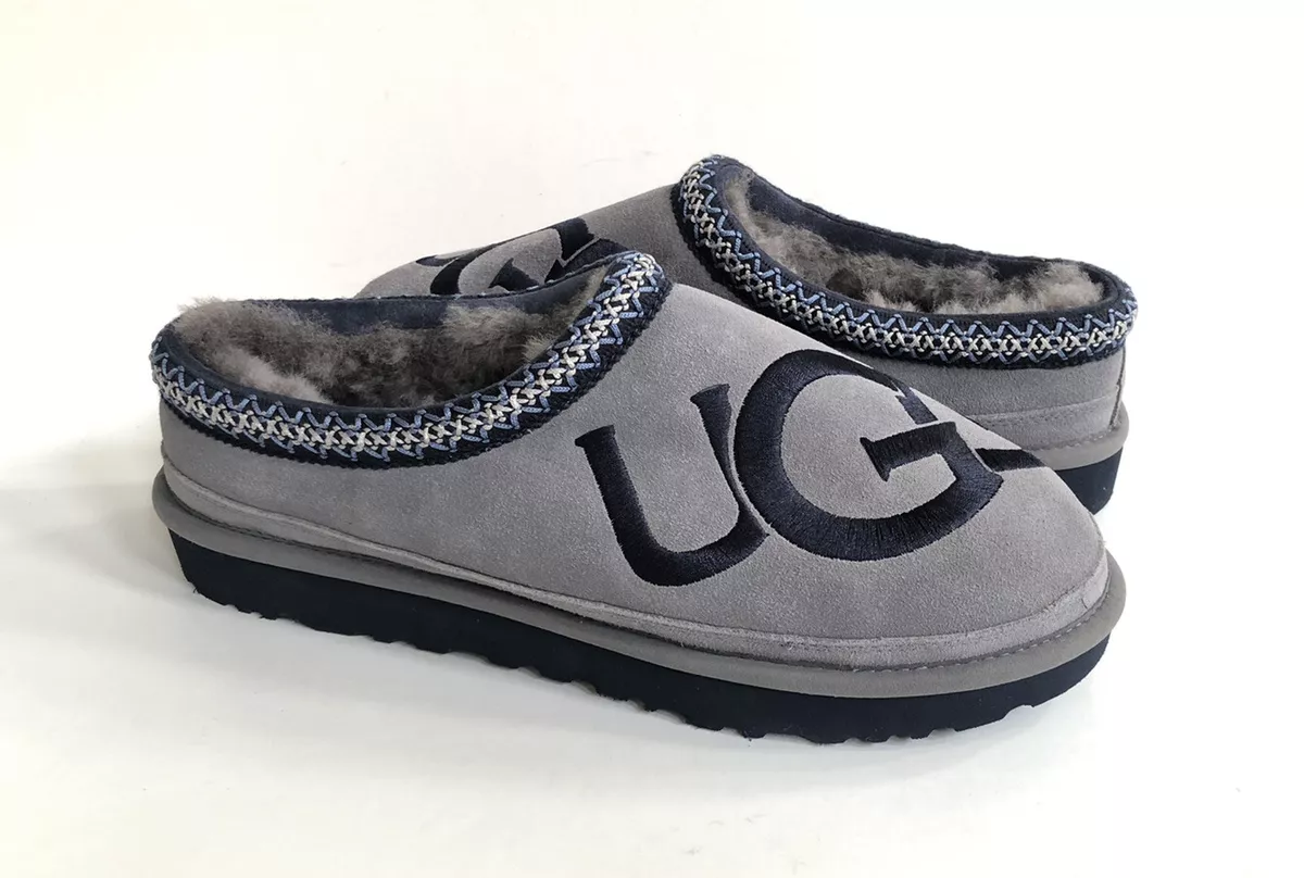 UGG MEN TASMAN LOGO METAL DARK SAPPHIRE MOCCASIN SHOE US 12 EU