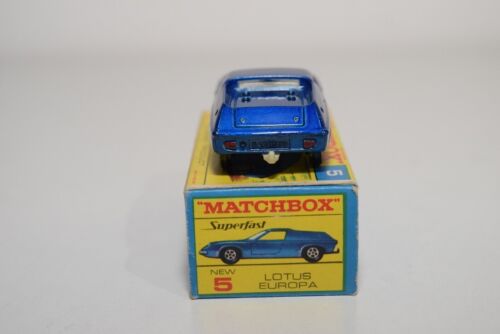B8 1:60 3 INCH 3INCH MATCHBOX LESNEY SUPERFAST 5 LOTUS EUROPA MET. BLUE MIB - Picture 9 of 12