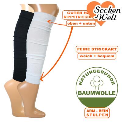 Baumwoll - Beinstulpen bzw. Armstulpen