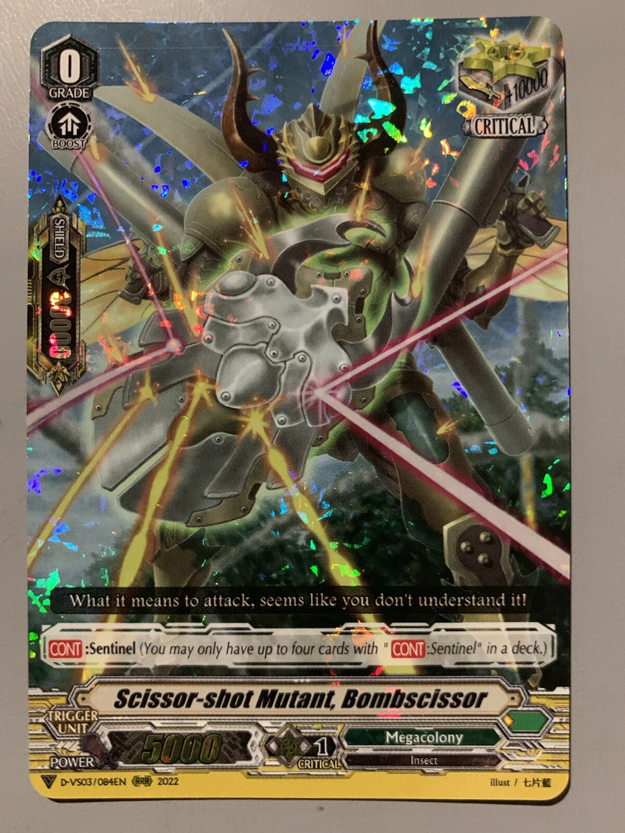 CARDFIGHT VANGUARD SCISSOR-SHOT MUTANT BOMBSCISSOR (MEGACOLONY) D-VS03/084EN RRR