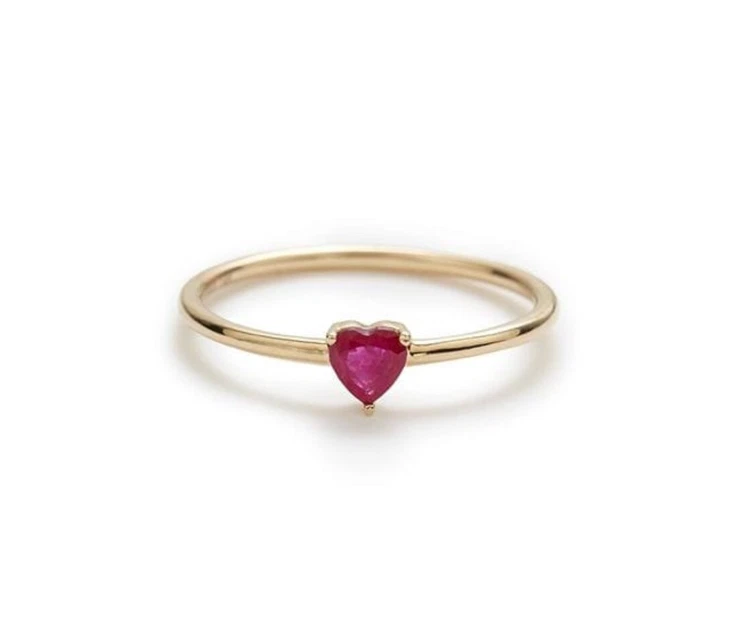 Lovely Ruby Gemstone Ring 10k Solid Gold Ring Special Jewelry Size Available - Image 3 of 4