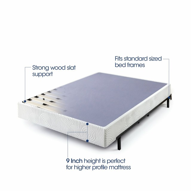 Queen Size High Profile Metal Smart Box Spring Wood Slat Support Easy Assembly For - Queen Bed Box Spring And Mattress Queen Size High Profile Metal Smart Box Spring Wood Slat Support Easy Assembly For - Queen Bed Box Spring And Mattress