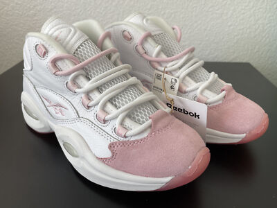 Reebok Question Mid 'Pink Toe' Iverson GX9357 Youth Sz 6= Wmn