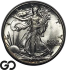 1942 Walking Liberty Half Dollar, Flashy Gem BU++