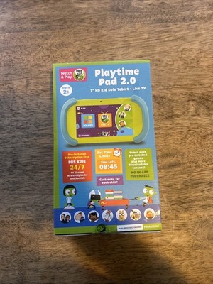 PBS 7'' Playtime Pad 2.0 HD Kid Safe Tablet + Live TV