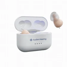 Audien Atom Pro 2 Rechargeable Hearing Aid Noise Cancelling UV Cleaning 4 Modes