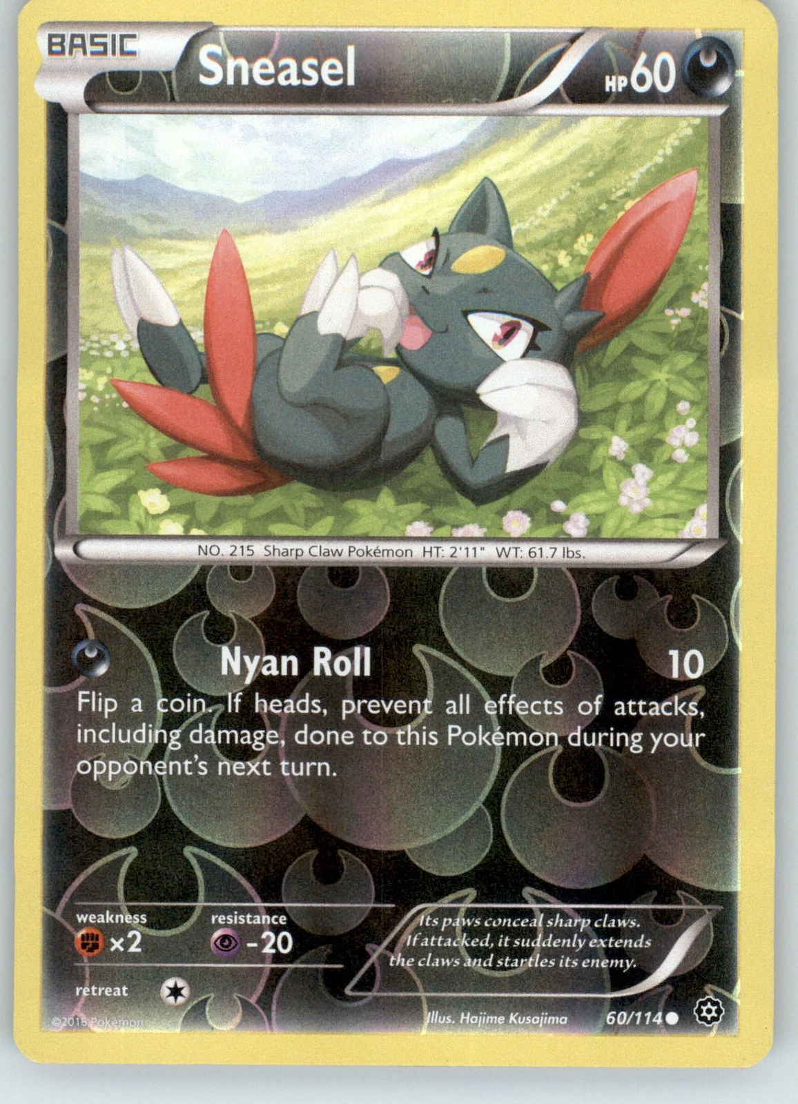 Sneasel - XY - Steam Siege - Reverse Holo LP - #60/114