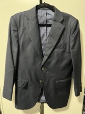 SUITSUPPLY Wool Vitale Barberis Navy Two Button Lazio Blazer Sz 38 Short