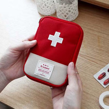 Mini Portable Medicine Storage Bag Travel First Aid Organiser Camping Pouch