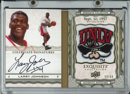 2013 Upper Deck Collegiate Exquisite Signatures Larry Johnson Booklet /99 #CS-LJ