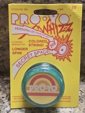 Kids Play Pro Yo Whizz Yoyo 1983 GREEN Longer Spin Secret Space NEW VTG