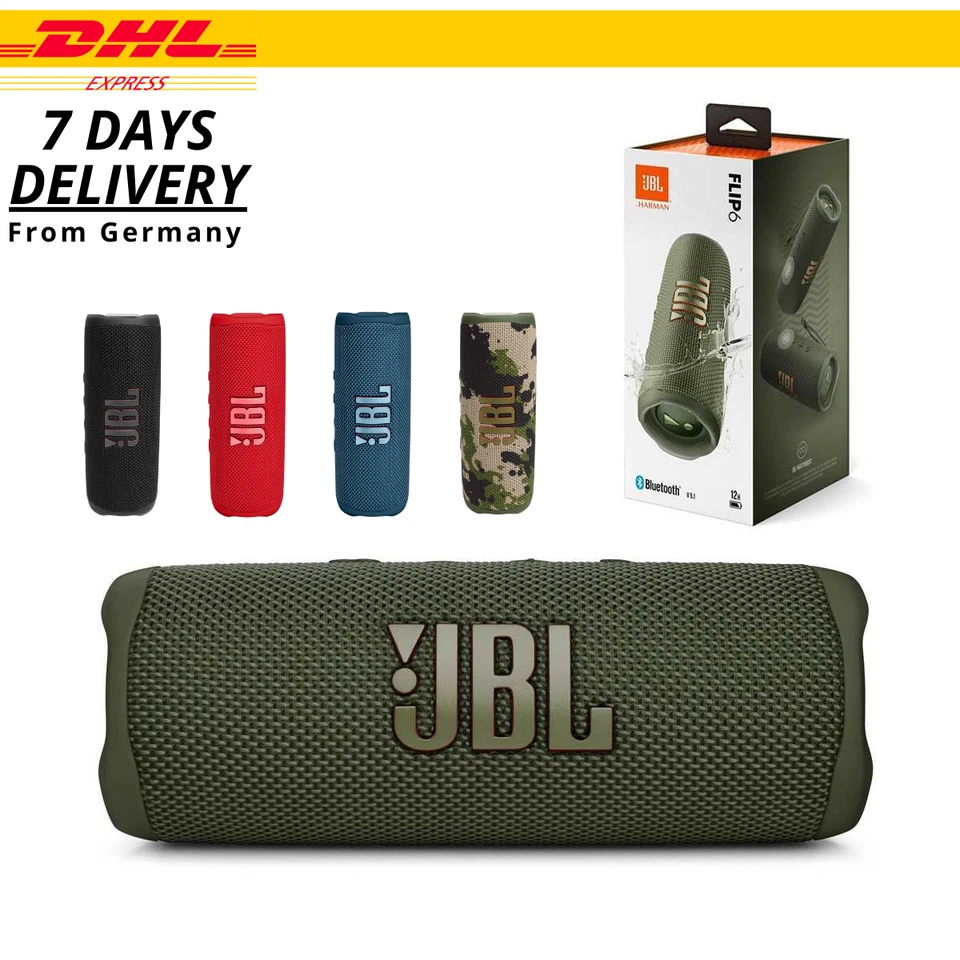 JBL Flip 6 | Portable Speaker, Bluetooth Case | Black, Red, Blue, Camouflage