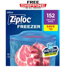 Ziploc Stay Open Design Gallon Freezer Bags, 152 ct.