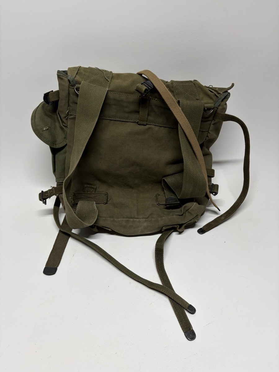 Vintage Korean War M1945 Combat Field Pack OD Green Canvas