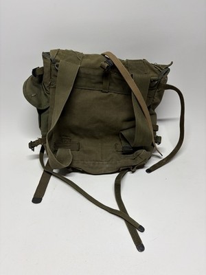 Vintage Korean War M1945 Combat Field Pack OD Green Canvas