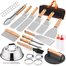 Griddle Accessories Set of 20, Complete Stainless Steel Griddle Spatula Tools...