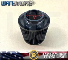 3" 76mm Black Cold Air Intake Cone Filter for Short Ram Race Turbo Supercharge