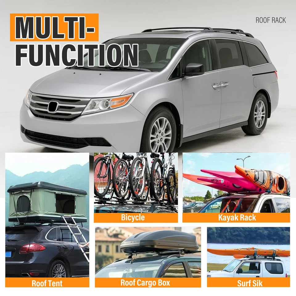 Portaequipajes portaequipajes barras transversales de techo TOP para Honda Odyssey 2011-2017 Foto 3 de 4