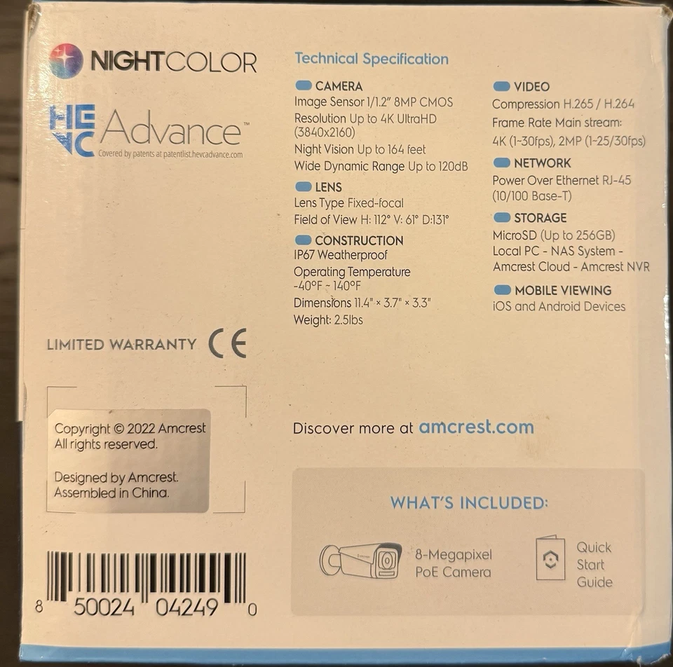 Amcrest IP8M-2886EW -AI - Image 2 of 2