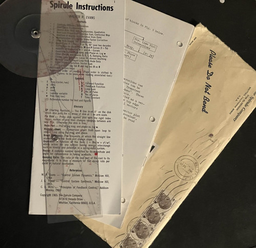 Vintage "Spirule" calculating device Spirule Instructions and Orignal Documents