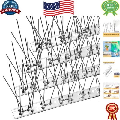 Reflective Stainless Steel Bird Deterrent Spikes   360° Protection, Easy Install