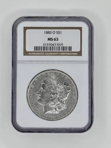 1885 Morgan Dollar New Orleans NGC MS63 Uncirculated Silver $1 Coin
