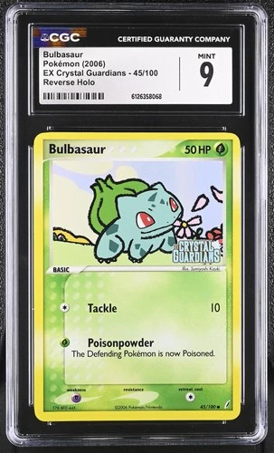 CGC 9 Bulbasaur EX Crystal Guardians 45/100 Reverse Holo STAMPED Pokemon Card