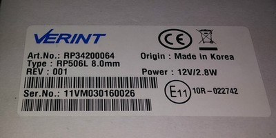 Verint RP 500 Serie RP506L 8,0 mm Dome-Kamera - neu im Karton!