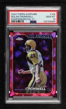 2024 Topps Chrome Sapphire Padparadscha 1/1 Nolan Cromwell PSA 10 GEM MT 1fl4