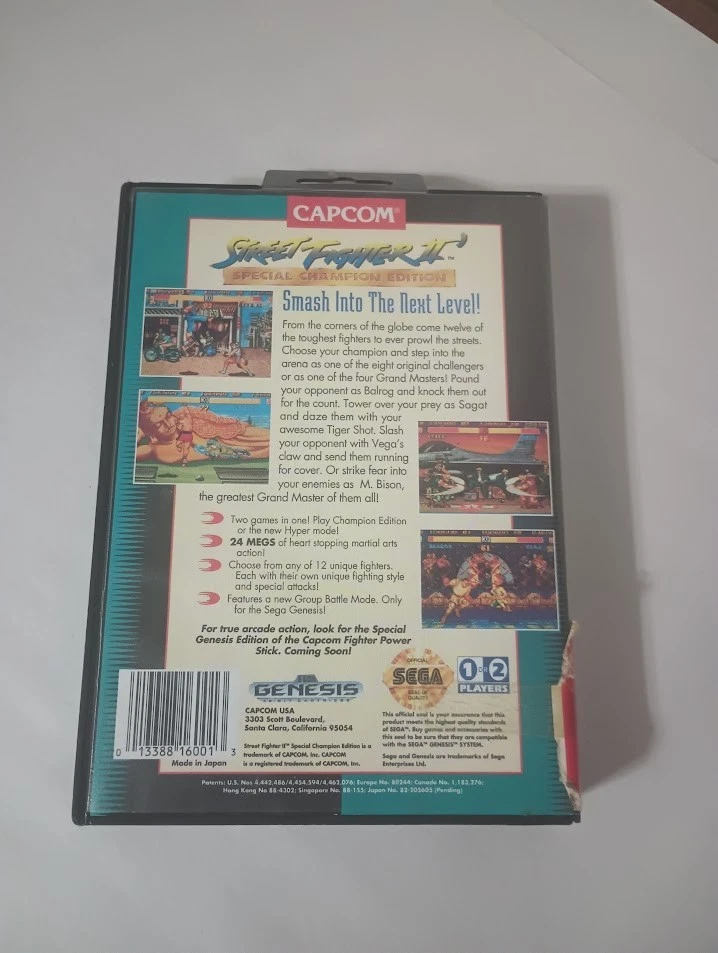 Street Fighter 2 Special Champion Edition: Sega Genesis CIB (1993) - Image 4 of 4